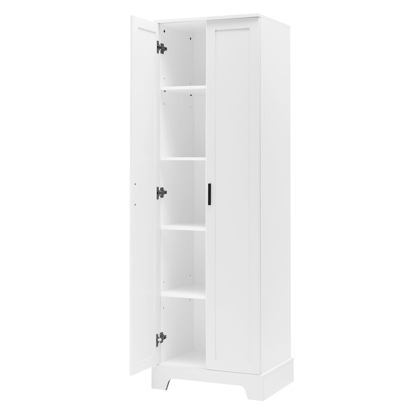 Two Door Storage Cabinet  for Bathroom, Office, Adjustable Shelf, White