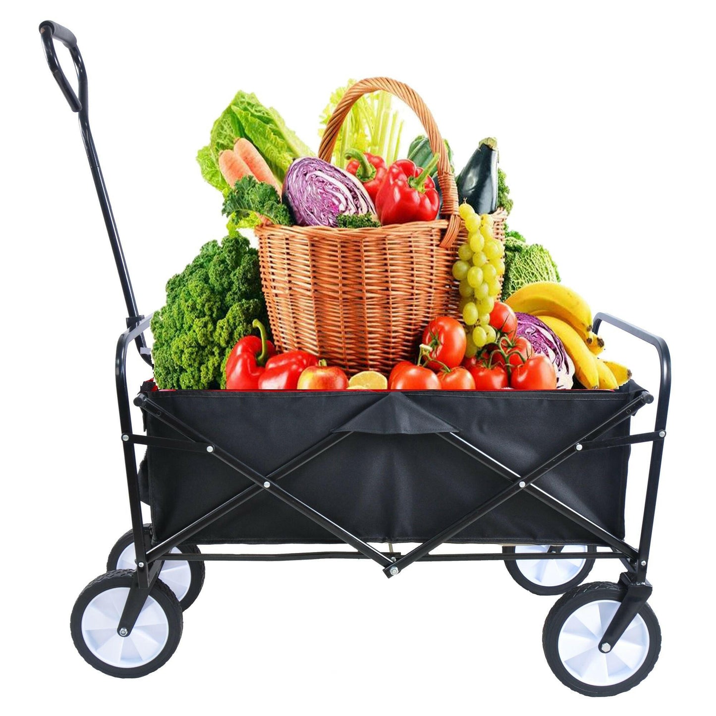 Folding Wagon Garden Shopping Beach Cart.