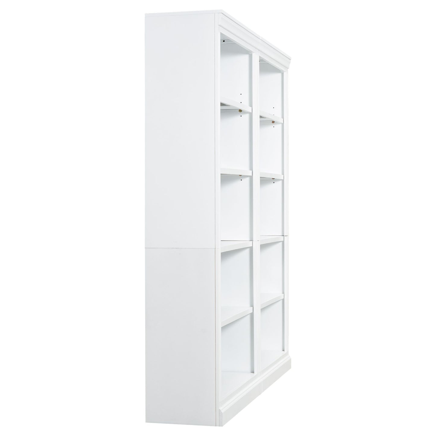 83" Tall Wood Bookcase Suite ,5-Tier Home Decor Bookshelves Suite with Adjustable Shelves,Storage Organizer for CDs/Books/Movies,Free Standing Storage Shelves Suite for Living Room,Office,White