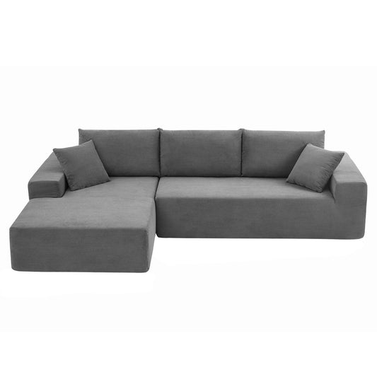 Sectional Couch  corduroy Covers 2 pcs L Shape Sectional Sofa Couches