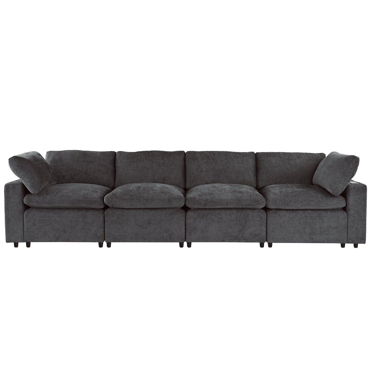 Upholstered Modular Sofa with  with Storage Space, USB Charge