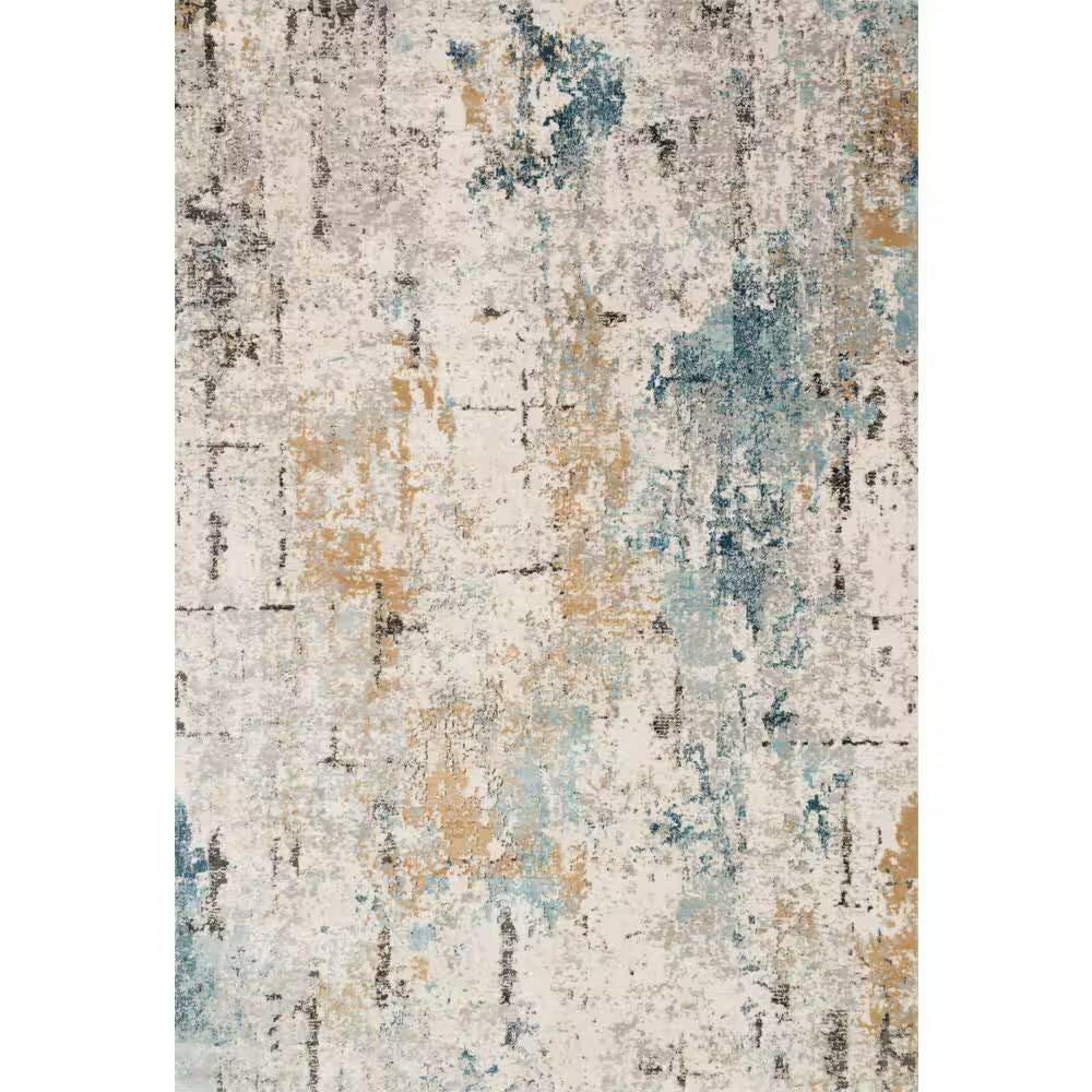 Alchemy Stone/Slate 2 Ft. 8 In. X 7 Ft. 6 In. Contemporary Abstract Runner Rug.