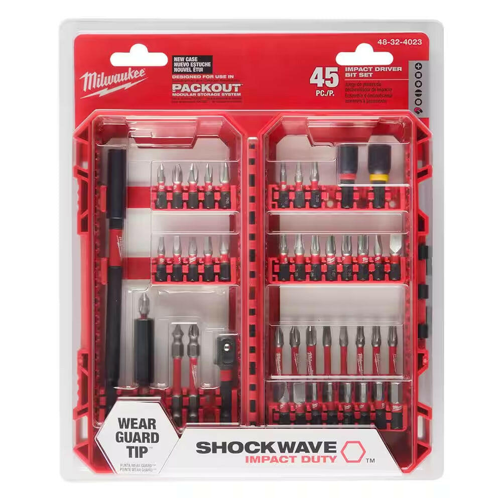 SHOCKWAVE Impact Duty Alloy Steel Screw Driver Bit Set (45-Piece).