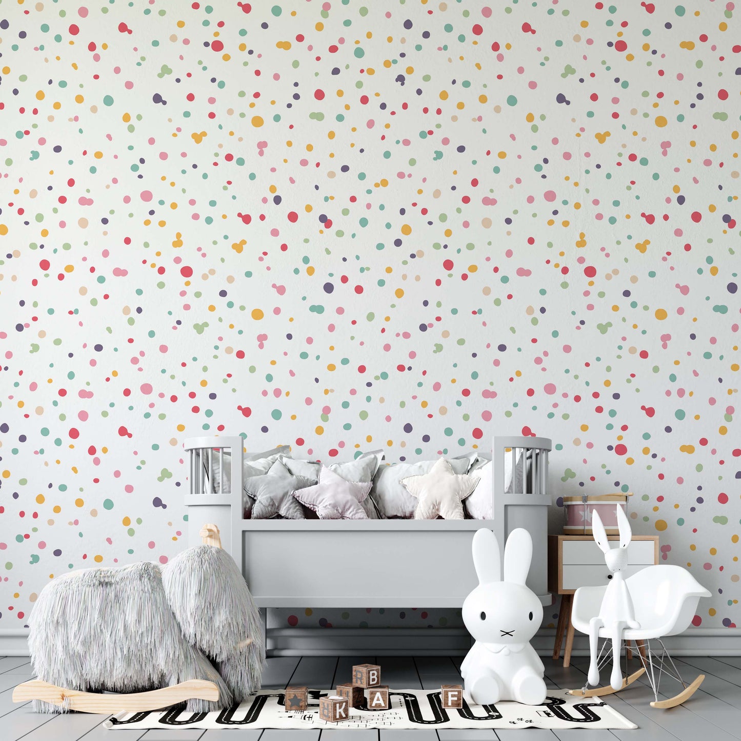 Rainbow Polka Dots Wallpaper