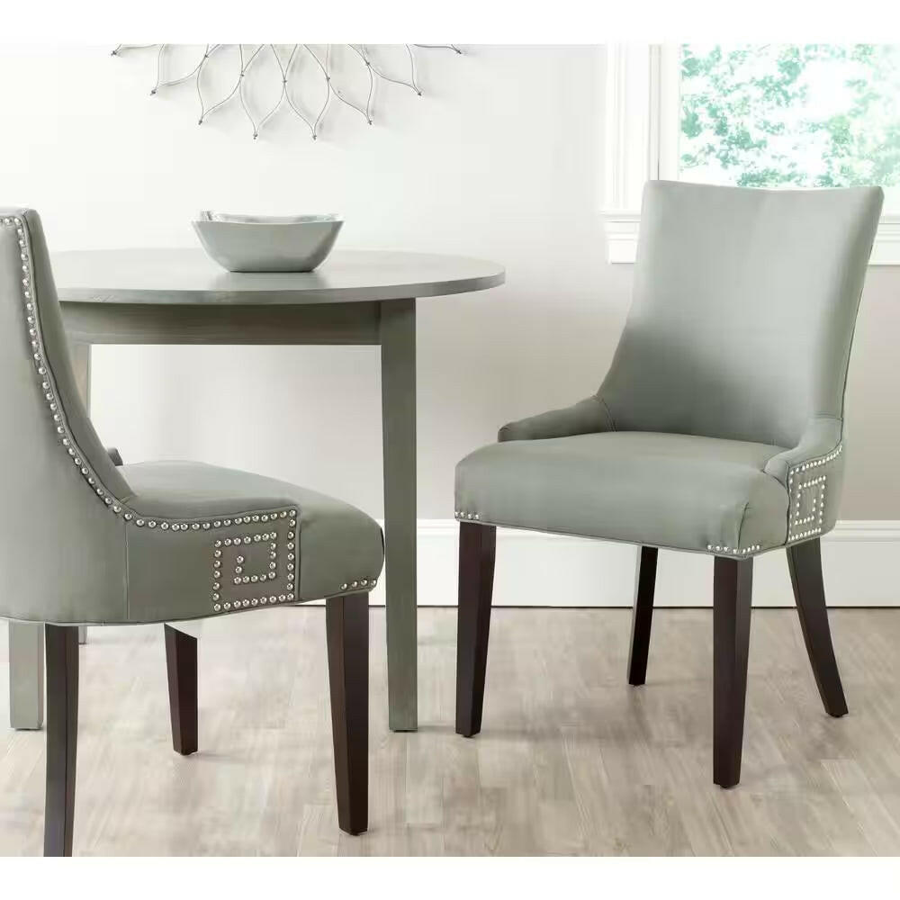 Gretchen Light Green/Black Side Chair (Set of 2).