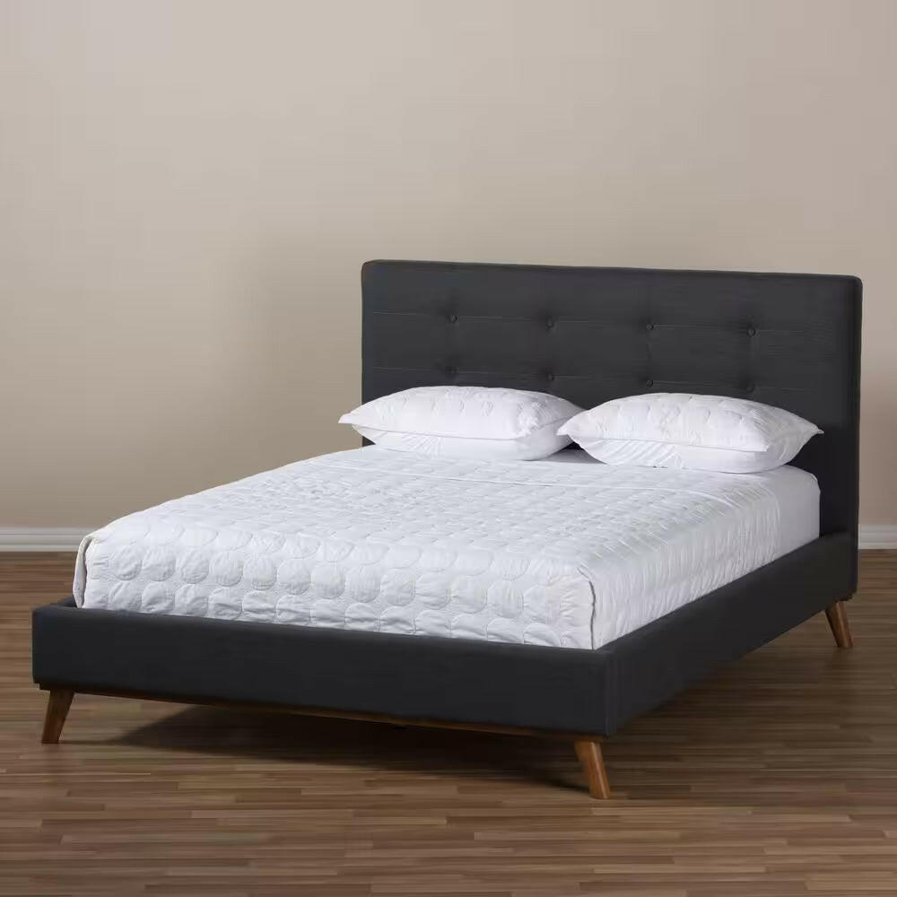 Valencia Dark Gray King Platform Bed.