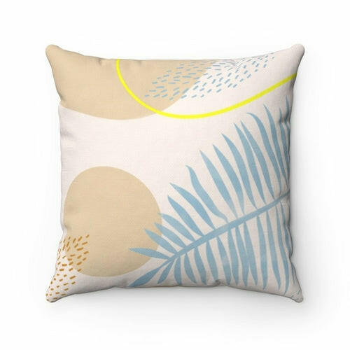 Blue Leaf Cushion Home Decoration Accents - 4 Sizes.