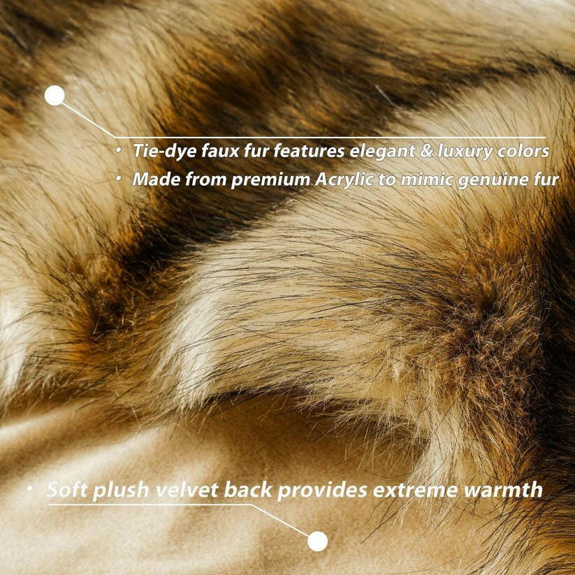 Faux Fur Ocher Blanket.