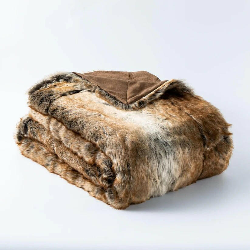 Faux Fur Ombre Blanket.