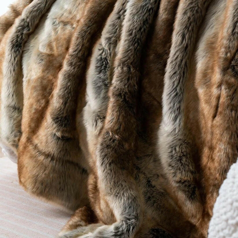 Faux Fur Ombre Blanket.