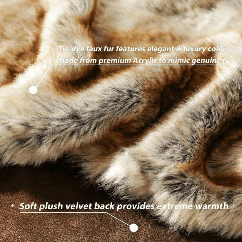 Faux Fur Ombre Blanket.