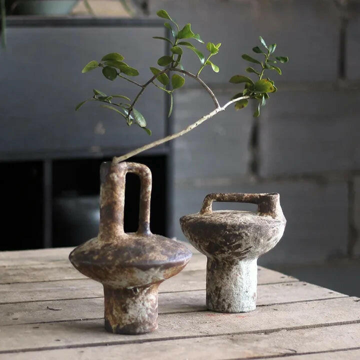 Rustic Ancient Vessel Ceramic Vase.