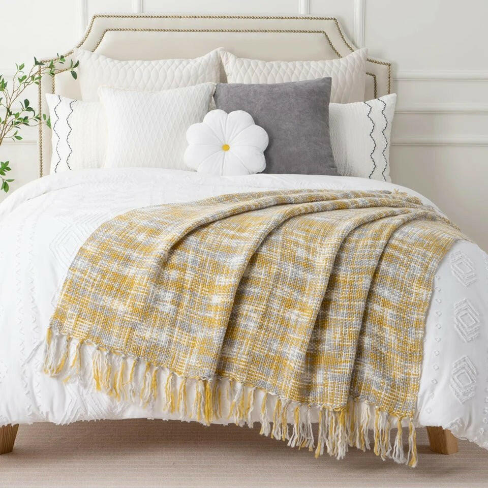 Golden Glow Knit Blanket.