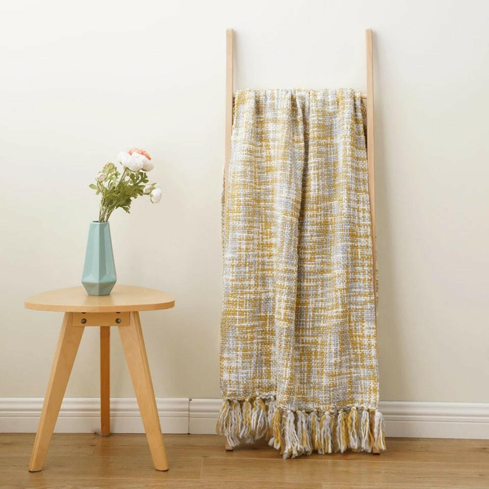 Golden Glow Knit Blanket.