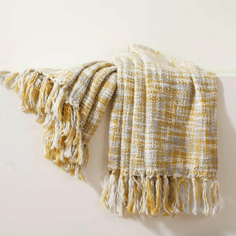 Golden Glow Knit Blanket.