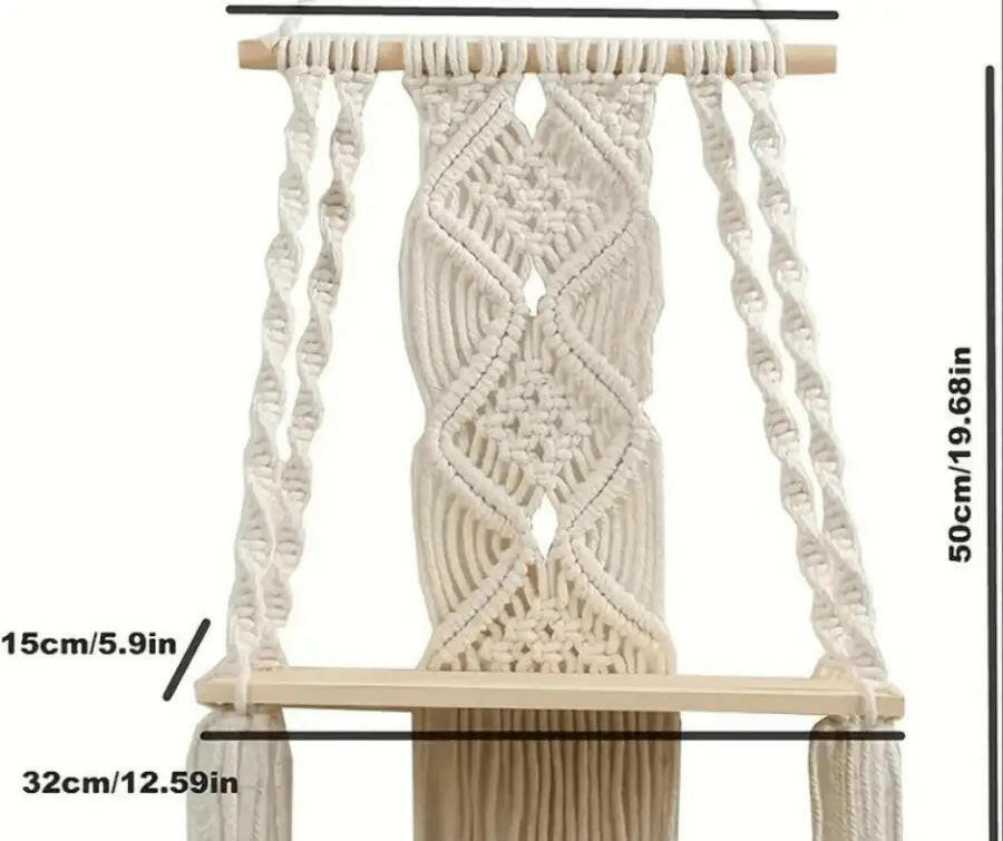 Macrame Wall Tapestry Plant Holder.