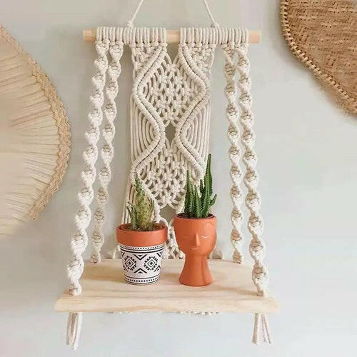 Macrame Wall Tapestry Plant Holder.