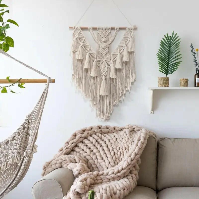 Hand Woven Macrame Wall Hanging.