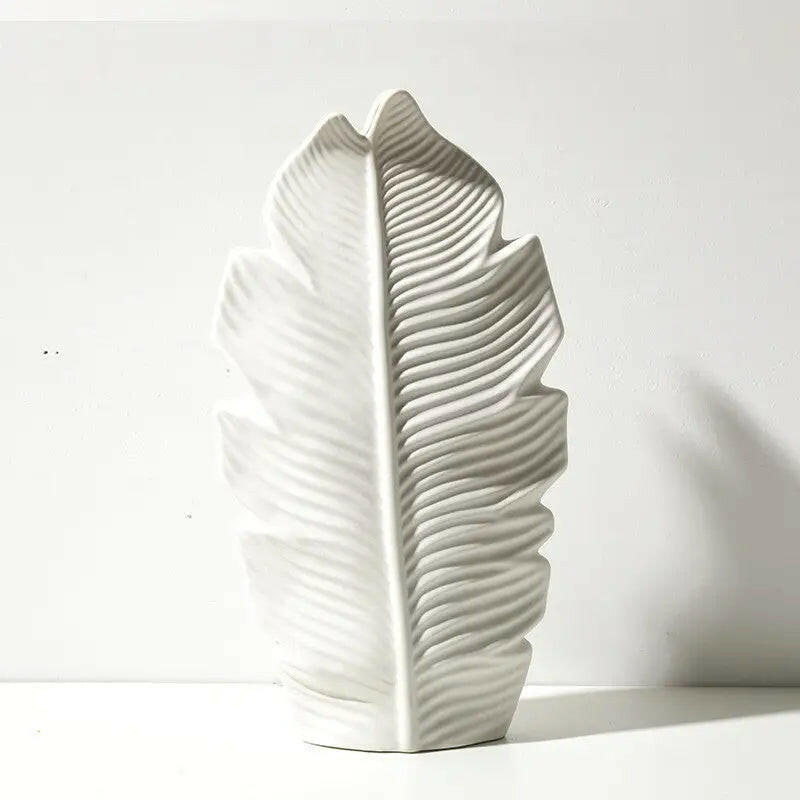 Leaf Shape Flower Vase Ceramic.