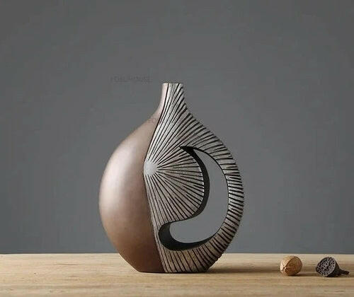 Lisa Vase Nordic Artistry Intricate Spherical Shapes.