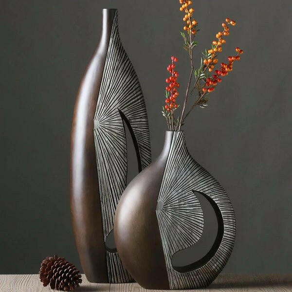 Lisa Vase Nordic Artistry Intricate Spherical Shapes.