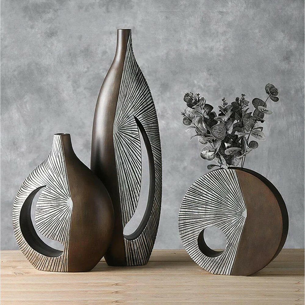 Lisa Vase Nordic Artistry Intricate Spherical Shapes.