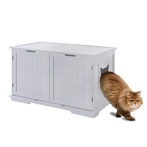 X-Large Cat Washroom Bench Litter Box Enclosure Furniture Box House.