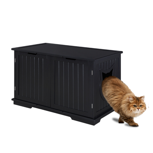 X-Large Cat Washroom Bench Litter Box Enclosure Furniture Box House.