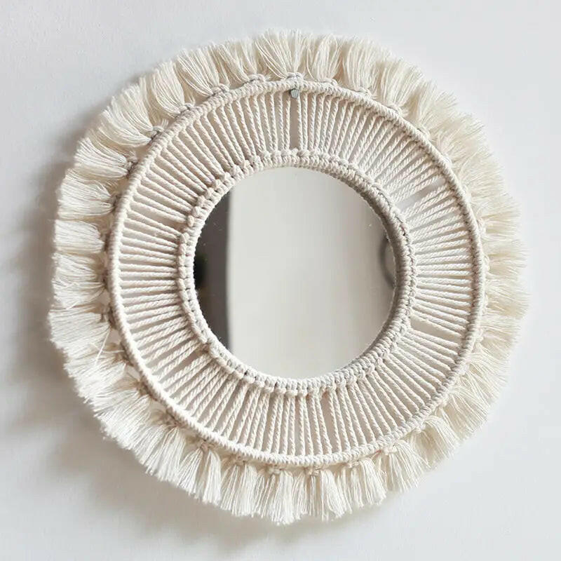 Macrame Mandala Hanging Wall Mirror.