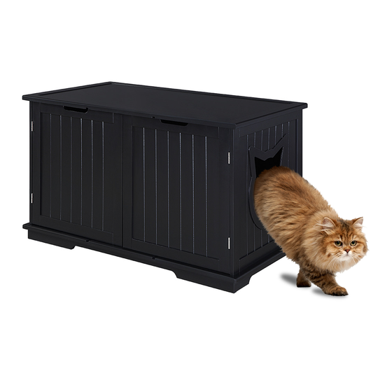 X-Large Cat Washroom Bench Litter Box Enclosure Furniture Box House.