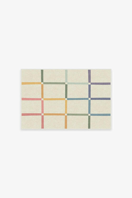 The Home Edit Joanna Ivory Rainbow Tufted Rug.