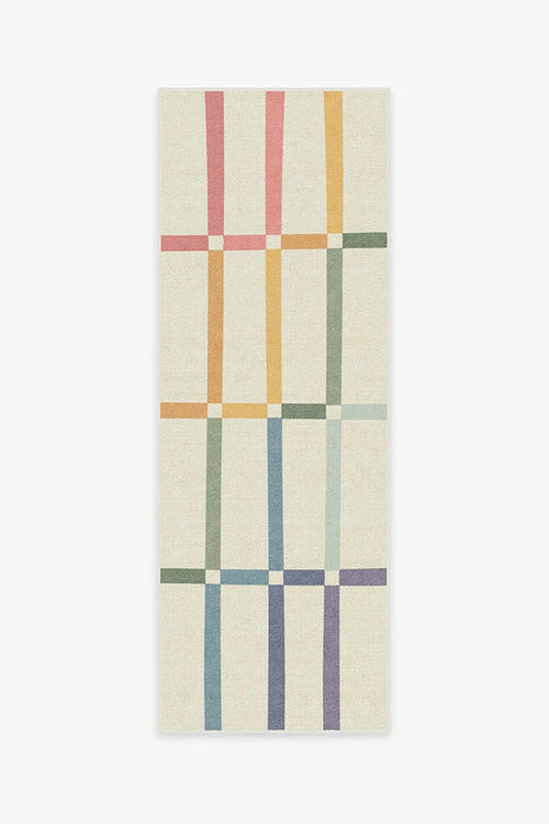 The Home Edit Joanna Ivory Rainbow Tufted Rug.