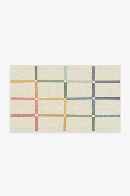 The Home Edit Joanna Ivory Rainbow Tufted Rug.