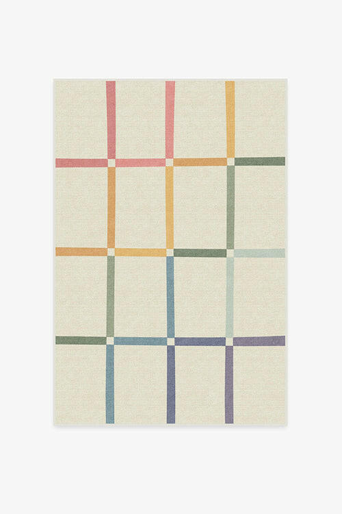 The Home Edit Joanna Ivory Rainbow Tufted Rug.