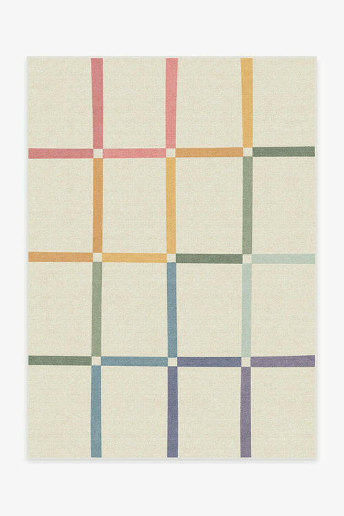 The Home Edit Joanna Ivory Rainbow Tufted Rug.