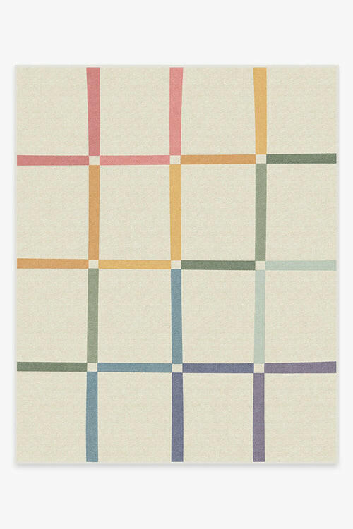 The Home Edit Joanna Ivory Rainbow Tufted Rug.