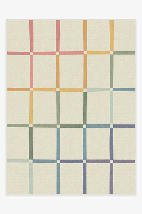 The Home Edit Joanna Ivory Rainbow Tufted Rug.